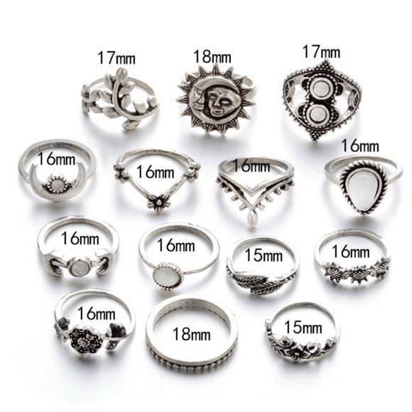 Boho Silver Festival Ring Stack **Read Description - Picture 7 of 7